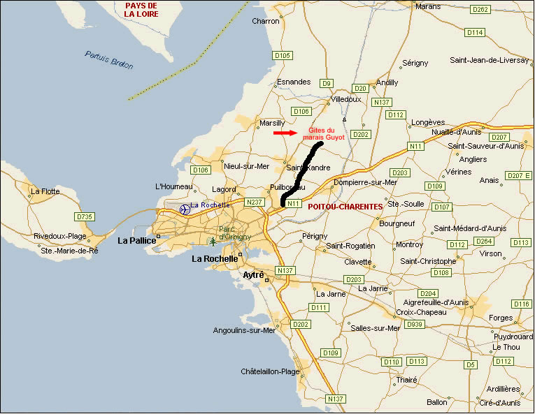 plan détaillé charente maritime, la rochelle